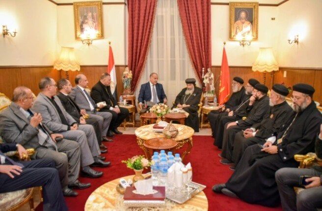 وفد تعليم بورسعيد يتقدم بالتهنئة لمطران بورسعيد بعيد الميلاد المجيد
