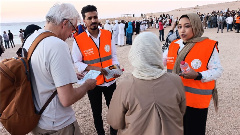 "الرعاية الصحية" تؤمّن احتفالات تعامد الشمس على وجه رمسيس الثاني طبيًا