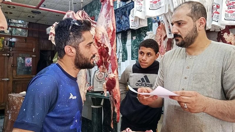 أسعار لحم الماعز والبرقى الضانى فى أسواق مطروح اليوم الإثنين