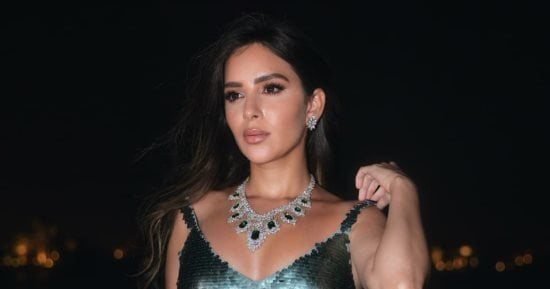 جميلة عوض زوجة هشام ماجد فى فيلم الورشة