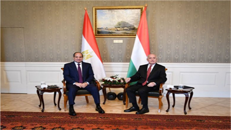 الرئيس السيسي ونظيره المجري يتفقان على توسيع التعاون في السكك الحديدية ومشروعات "حياة كريمة"