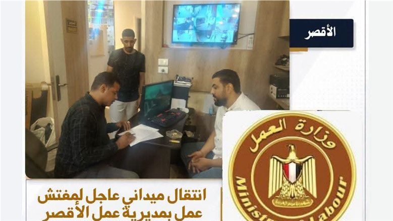 انتقال ميداني لمفتش عمل بمديرية عمل الأقصر لبحث شكوى عاملة بمقر عملها